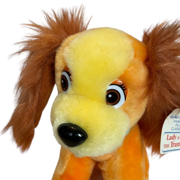 Deadstock Lady And The Tramp Vintage Disney Movie Tag Attached Plush Lady Dog - Picture 3 of 14